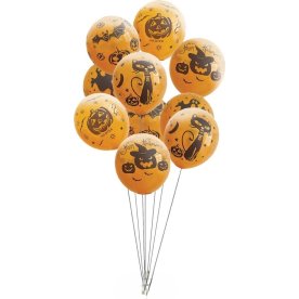 Halloweenballonger Ø23 cm - set om 10 st