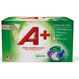 A+ Active 4 tvättkapslar | White | 20 st.