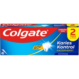 Colgate Tandkräm, Karieskontroll, 2x75 ml