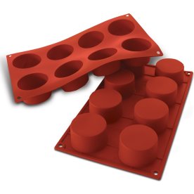 Silikomart Bakform cylinder 8 st, Ø6cm, 9cl