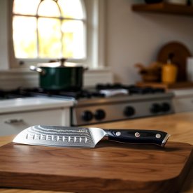 Edge de Élite Damaskus Santokukniv 17,5 cm