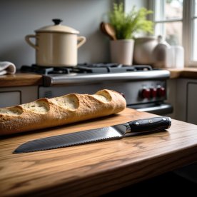 Edge de Élite Damaskus Brödkniv 20 cm