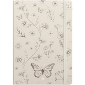 Burde Deluxe Anteckningsbok A5 | Linj. | Butterfly