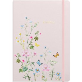 Burde Deluxe Anteckningsbok B5 | Lin.| Pink meadow