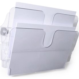 Durable FP Broschyrhållare 2xA4 | Magnetisk | Klar