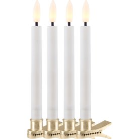 Sirius Sille Julgransljus, Vit, 4 st.