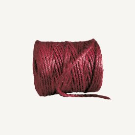 Presentband, jute, röd, 35m