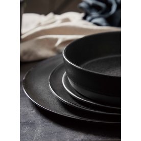 Aida RAW Middagstallrik, Ø28cm, titanium svart