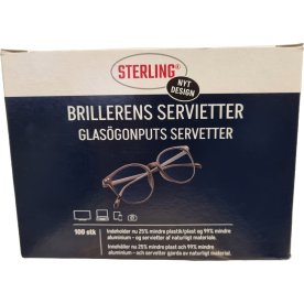 Sterling putsservetter till glasögon | 100 st.