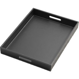 Steel Function Bricka, fyrkantig, PU-läder,50x38cm