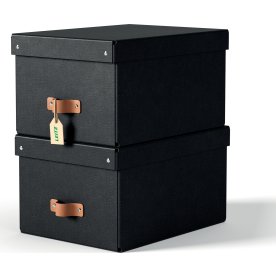 Leitz Puro Box m. lock | M | Svart | 2 st.