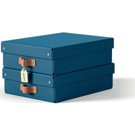 Leitz Puro Box med lock | M låg | Blå | 2 st.