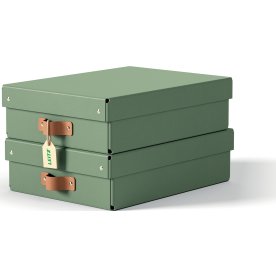 Leitz Puro Box m. lock | M låg | Grön | 2 st.