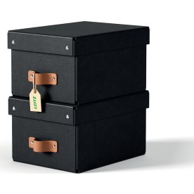 Leitz Puro Box med lock | S | Svart | 2 st.