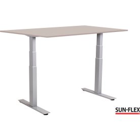Sun-Flex III höj/sänkbart bord 140x80, Grå/ljusgrå