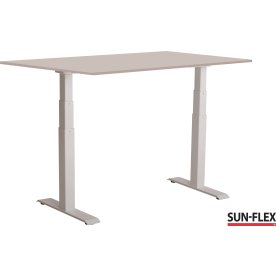 Sun-Flex III höj/sänkbart bord 160x80, Vit/ljusgrå