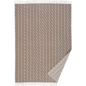 KLIPPAN Pläd Knit Sand, grå