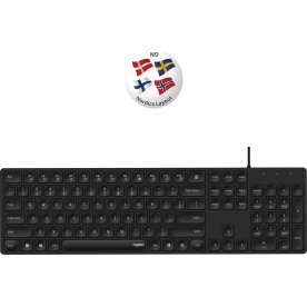 RAPOO Tangentbord NK8020, USB-kabel, svart