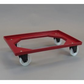 Flexi lagervagn 61x41 cm utan galler, röd