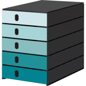 Styroval Pro Lådskåp | 5 lådor | Aqua