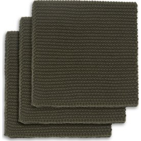 Engholm disktrasa, bomull, 25x25cm, armégrön, 3st