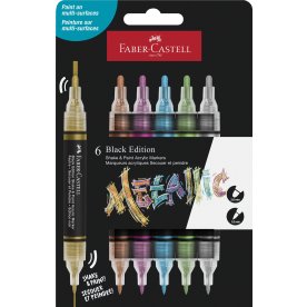 Faber-Castell Akrylmarker | Metallisk | 6 färger