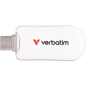 VERBATIM Plectra USB-C Flash Drive, Vit - 256GB