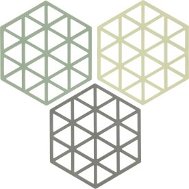 Zone Triangel Bordskydd 3 st. grön, gul, brun