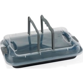 Funktion Ugnsform med lock, 36x23x4,8cm, grå