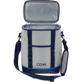 Kylväska Lux, grå/mörkblå, 25,5x15,5x33 cm, 12L.