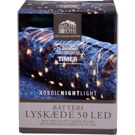Ljusslinga m/100 LED, 4,9m, silverfärgad