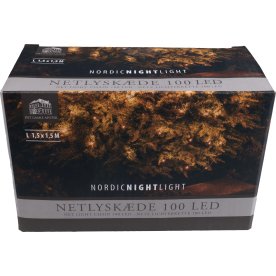 Ljusnät m/100 LED, B1,5xØ1,5m, varm vit