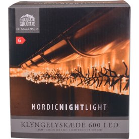 Cluster Ljusslinga m/600 LED, 12m, varm vit