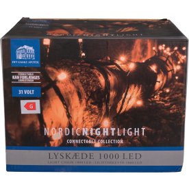 Ljusslinga 1000 LED, 49,95m, kopplingsbar, varmvit