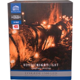 Ljusslinga 1500 LED, 74,95m, kopplingsbar, varmvit