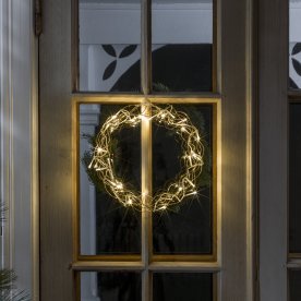 Ljuskrona, 32 LED-lampor, Ø30 cm, guld