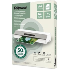 Fellowes A4 lamineringsfickor, 80 mic, glans