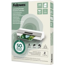 Fellowes A6 lamineringsfickor, 80 mic, matt
