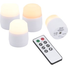 Securit® Amsterdam LED värmeljus, 4 st., vit