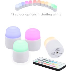 Securit® Amsterdam LED värmeljus, 4 st., färg