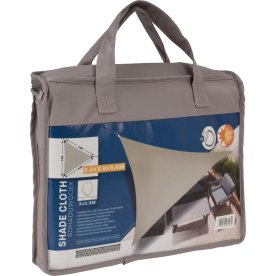 Solsegel, triangel, 3,6x3,6x3,6 meter, taupe