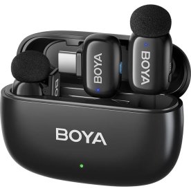 BOYA 2x Mini mikrofon, trådlös, AI, USB-C, 2,4GHz
