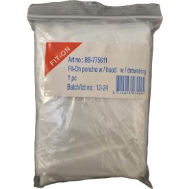 Regnponcho med huva och dragsko | One-Size