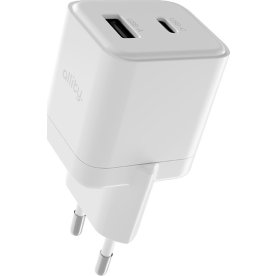 Allity Laddare, 1x USB-C, 1x USB-A, 20W - Vit