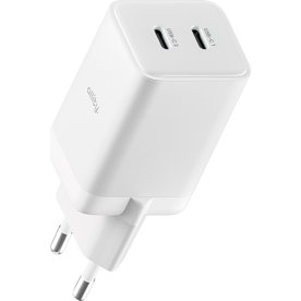 Allity Laddare, 2x USB-C, 45W - Vit