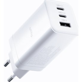 Allity Laddare, 2x USB-C, 1x USB-A, 65W - Vit