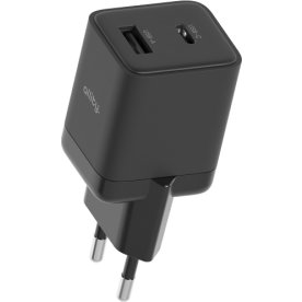 Allity Laddare, 1x USB-C, 1x USB-A, 30W - svart