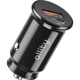 Allity Cigarstik, 1x USB-C, 1x USB-A. 30W - Svart