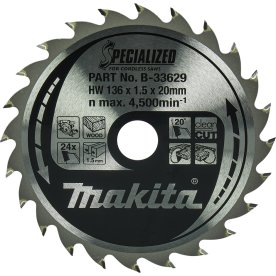 Makita HM-sågklinga, Ø136mm, 24T