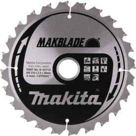 Makita HM-sågklinga Ø216mm, 24T, MakBlade